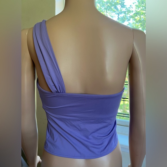 Vince Camuto Lavender One-Shoulder Tank Top - Picture 2 of 5